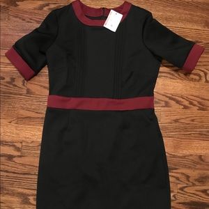 NWT black and maroon Emploi long dress